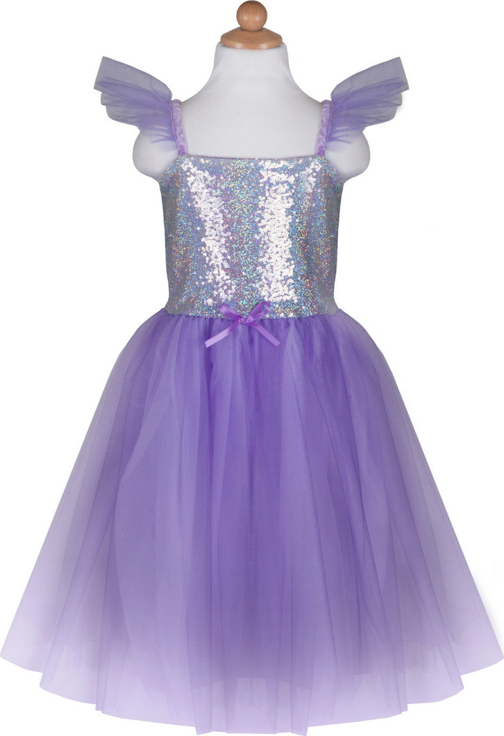 Lilac Sequins Princess Dress (Size 7-8)