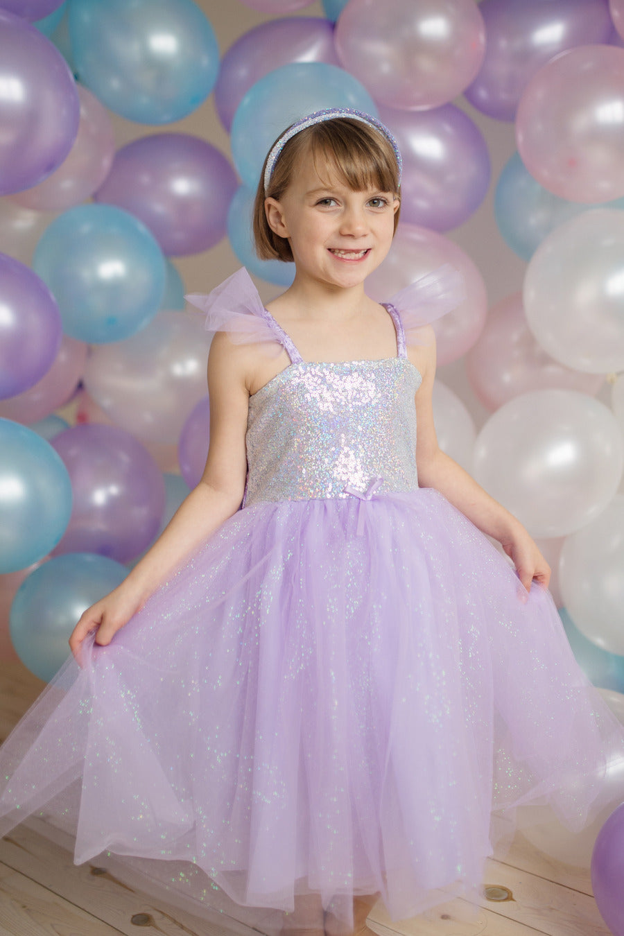 Lilac Sequins Princess Dress (Size 7-8)