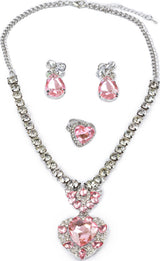 The Marilyn, Pink/Silver, 4pc Set