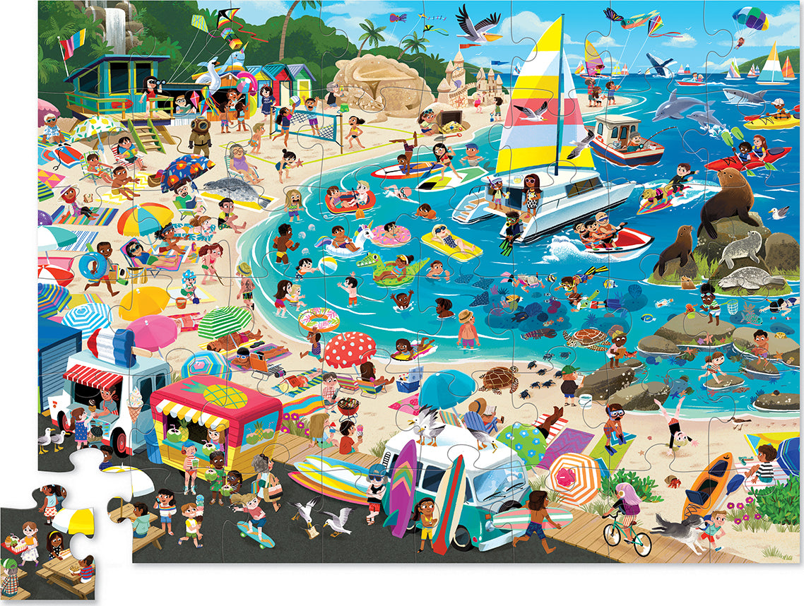 48-pc Puzzle - Day at the Beach