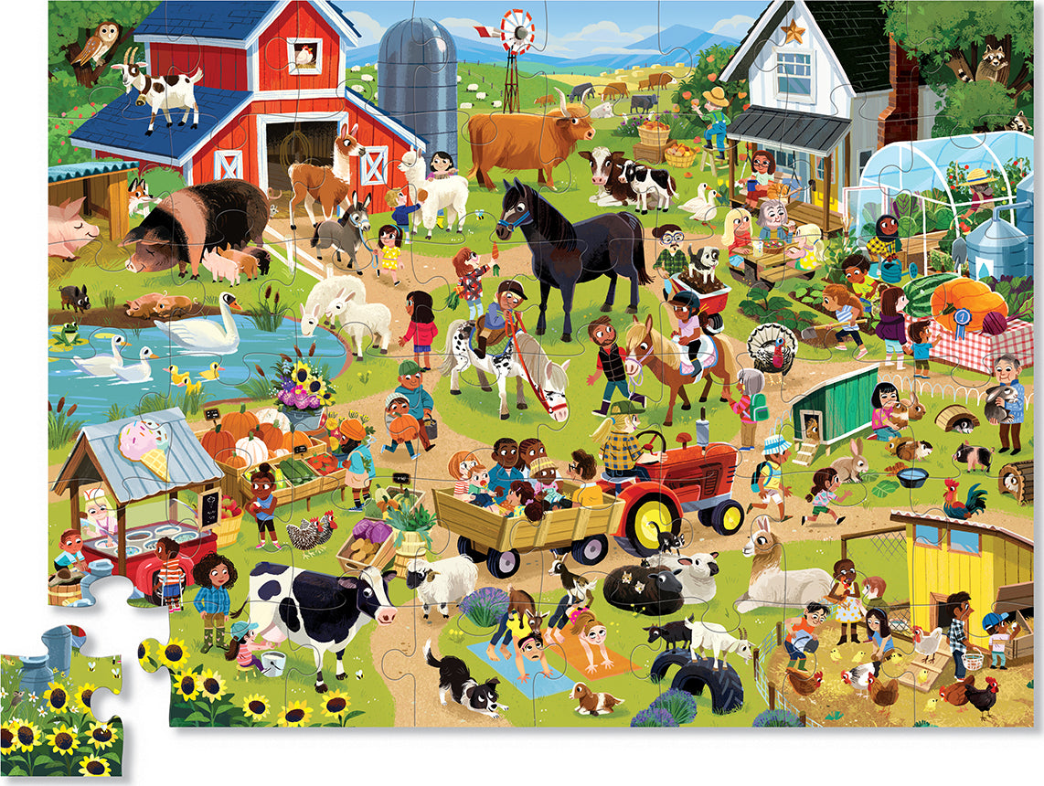 48-pc Puzzle - Day at the Farm