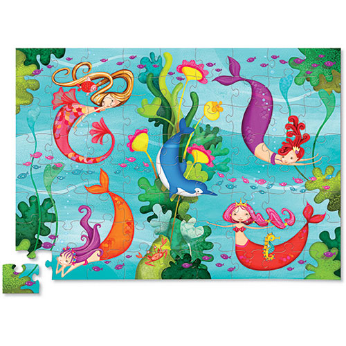 Crocodile Creek Mermaid 72 piece Junior Jigsaw Puzzle 14" x 19"