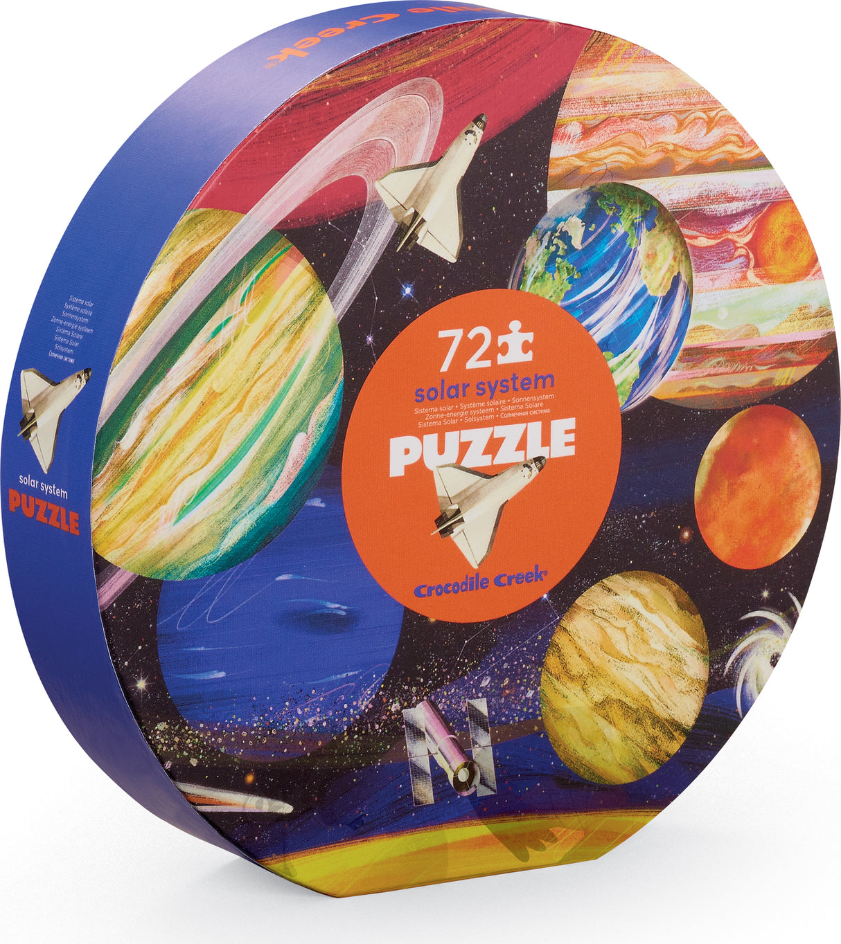 72- pc Round Box Puzzle - Realistic Solar System