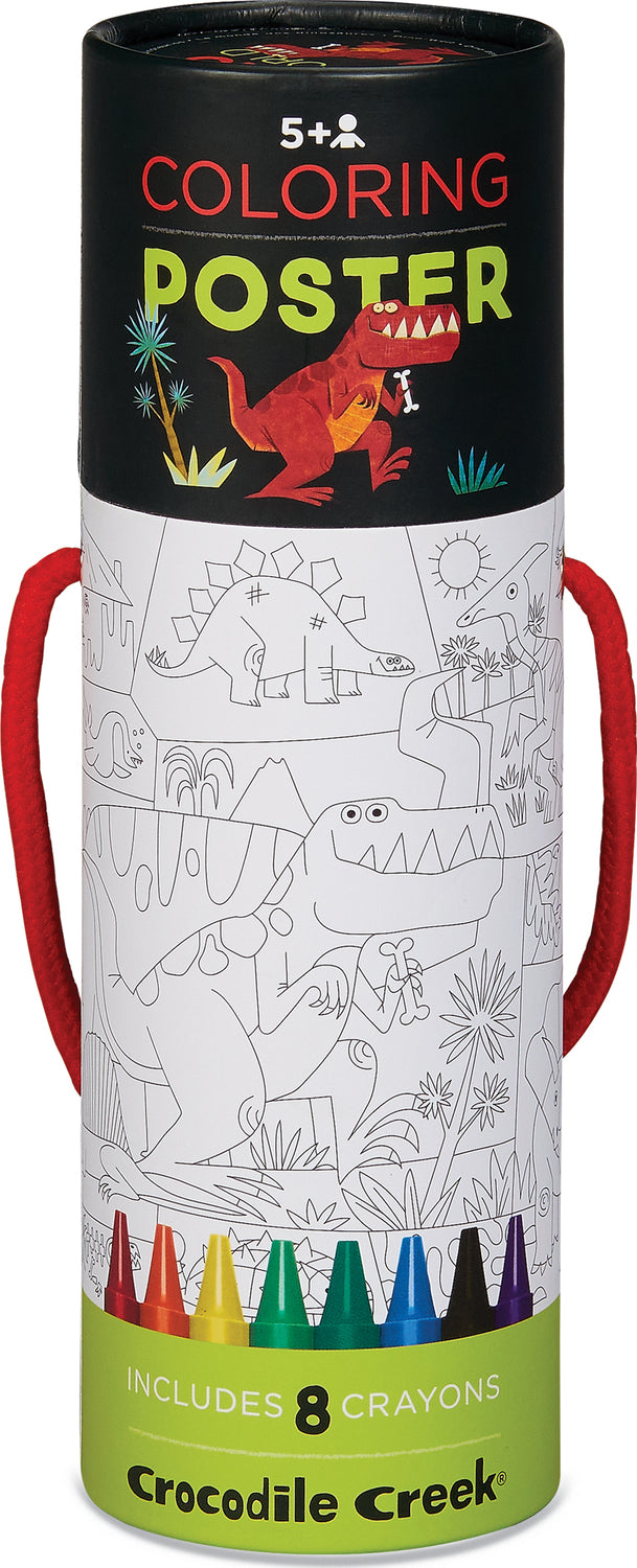 Color a Poster with Crayons - Dinosaur 