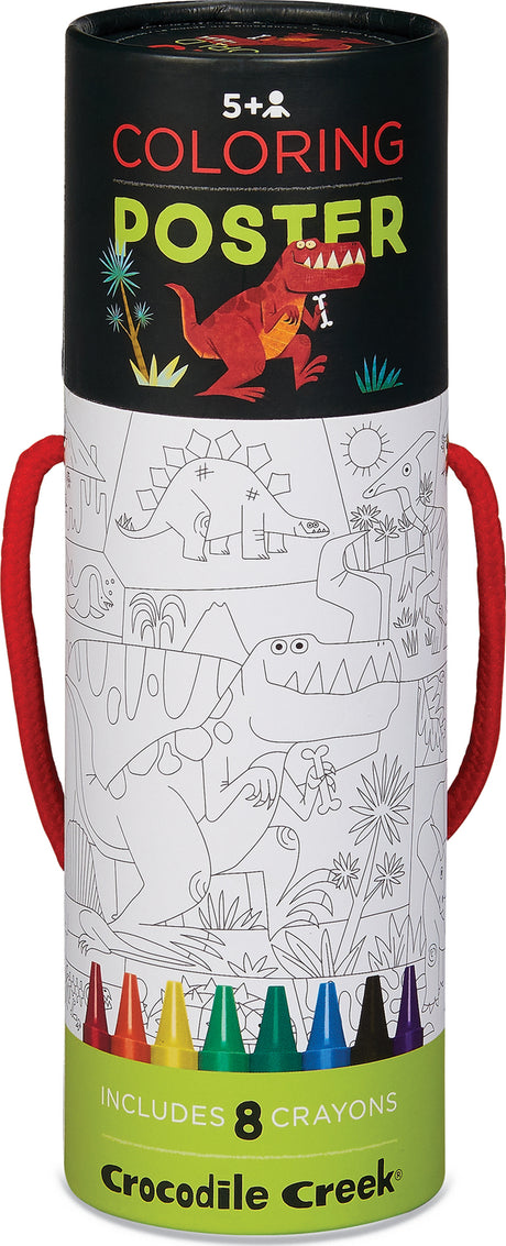Color a Poster with Crayons - Dinosaur 