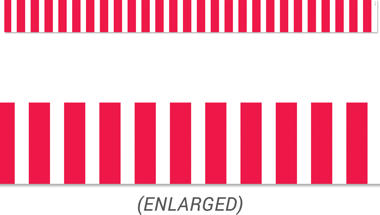 Poppy Red Bold Stripes (Core Decor) Border