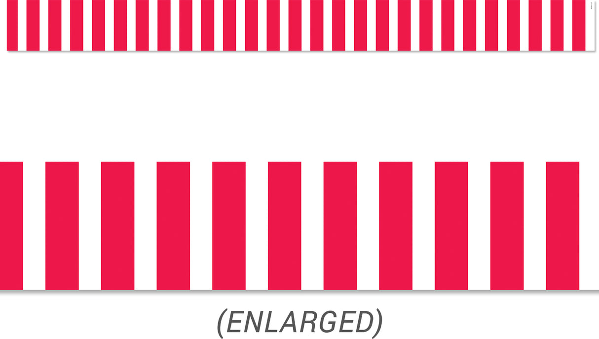 Poppy Red Bold Stripes (Core Decor) Border