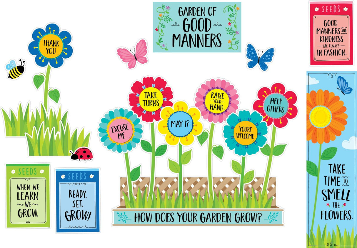 Garden Of Good Manners Mini Bulletin Board