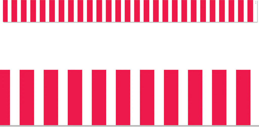 Poppy Red Bold Stripes Border (Core Decor, EZ Border)