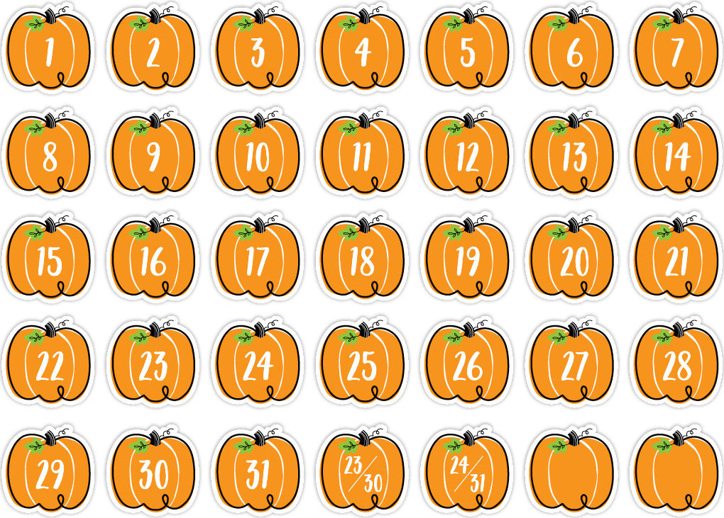 Doodle Pumpkins (Core Decor) Calendar Days