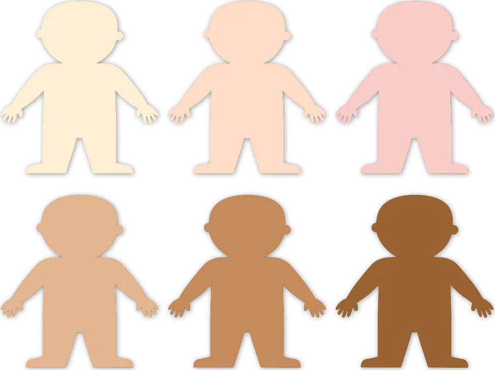 Multicultural People 6" Designer Cut-Outs