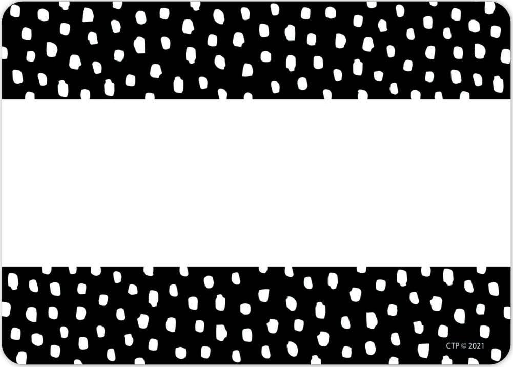 Messy Dots On Black (Core Decor) Label