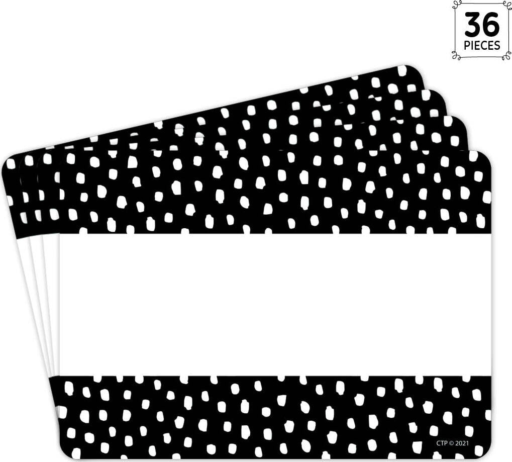 Messy Dots On Black (Core Decor) Label