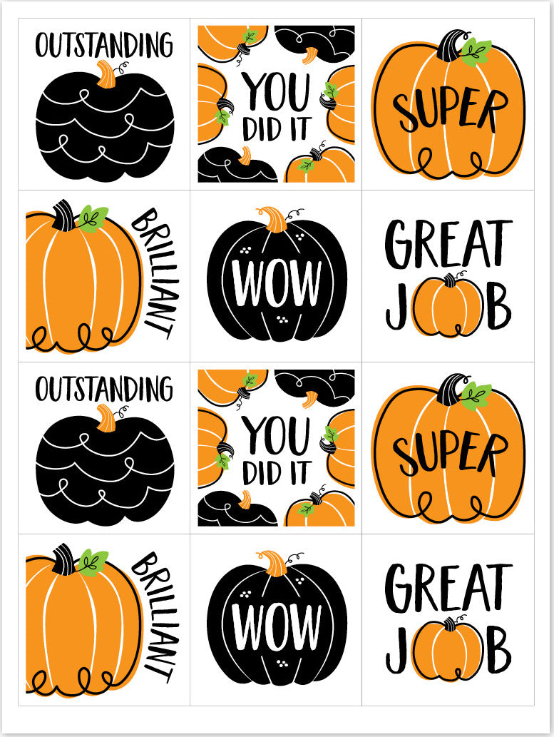 Doodle Pumpkin Rewards (Core Decor) Stickers