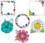 Doodly Blooms (Bright Blooms) 6" Designer Cut-Outs