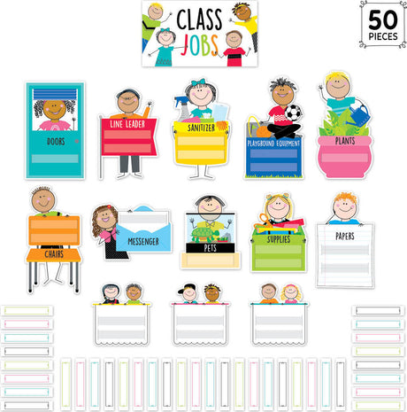 Class Jobs (Stick Kids) Mini Bulletin Board