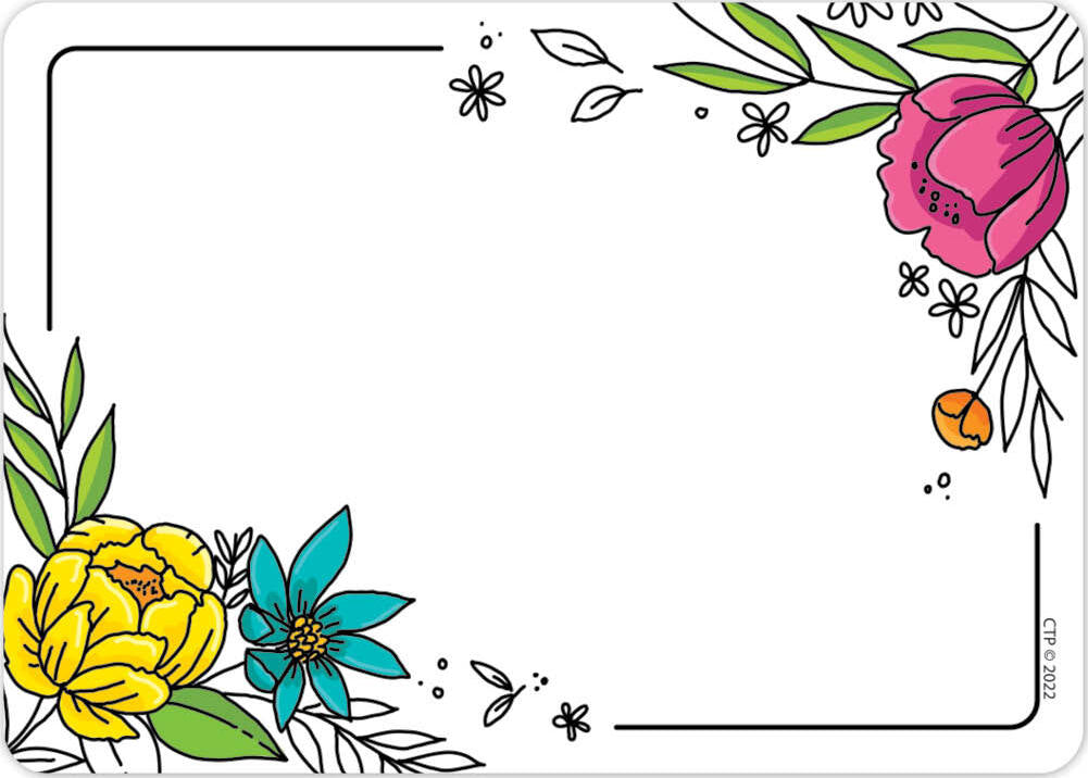 Doodly Blooms (Bright Blooms) Label