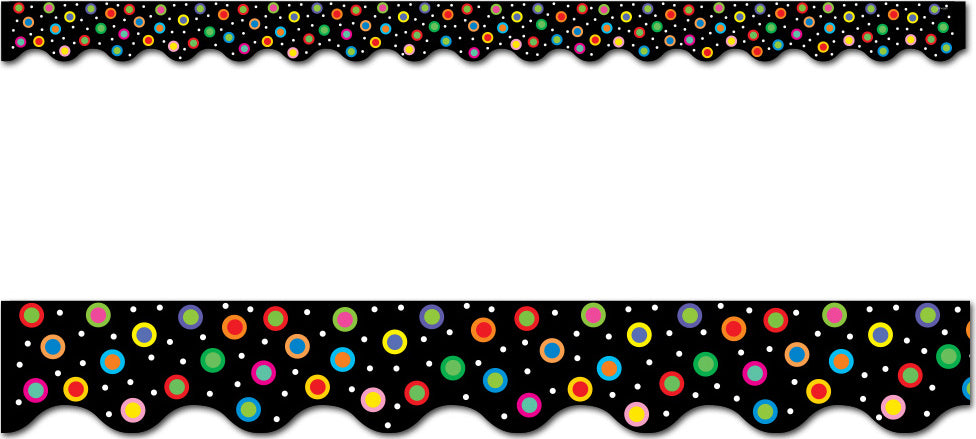 Dots On Black, Wavy Border