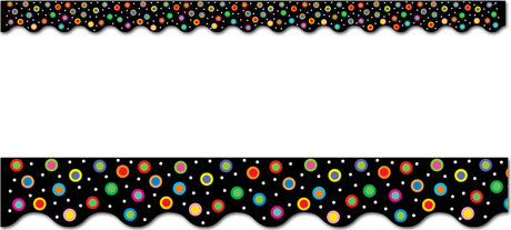 Dots On Black, Wavy Border