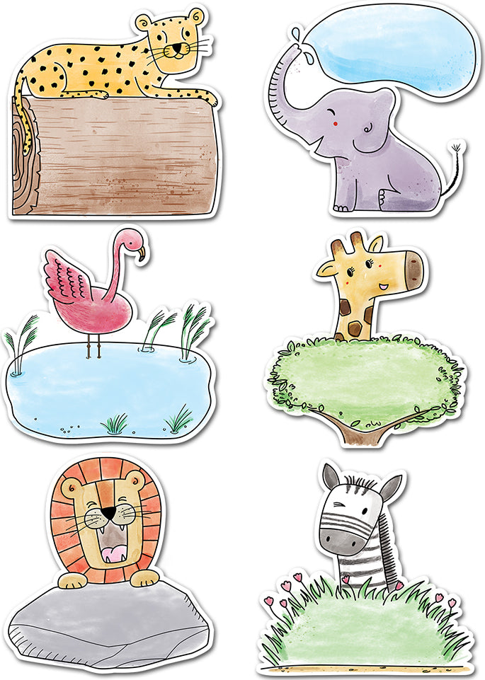 Safari Friends 6" Designer Cut-Outs