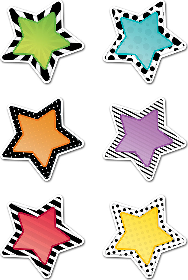 Stars Bold & Bright 6" Designer Cut-Outs