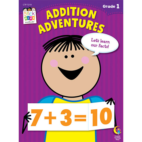 Addition Adventures Stick Kids Workbook, Grade 1