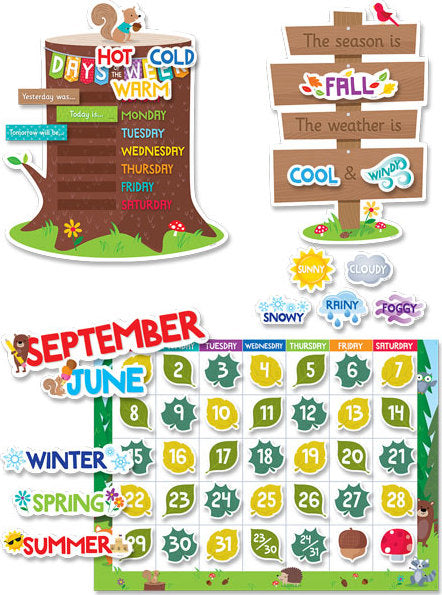 Calendar Set, Woodland Friends Bullentin Boards