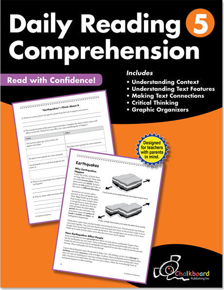 Daily Reading Comprehension Grade 5 Chalkboard Workbook