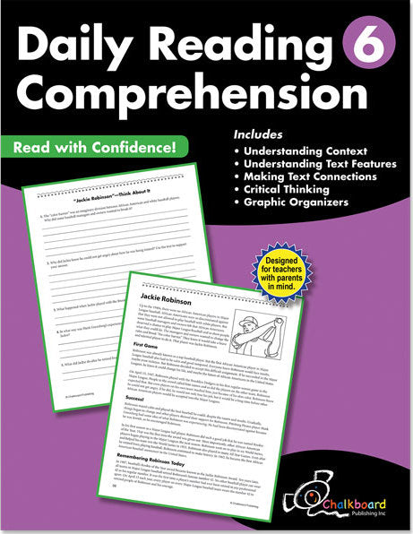 Daily Reading Comprehension Grade 6 Chalkboard Workbook