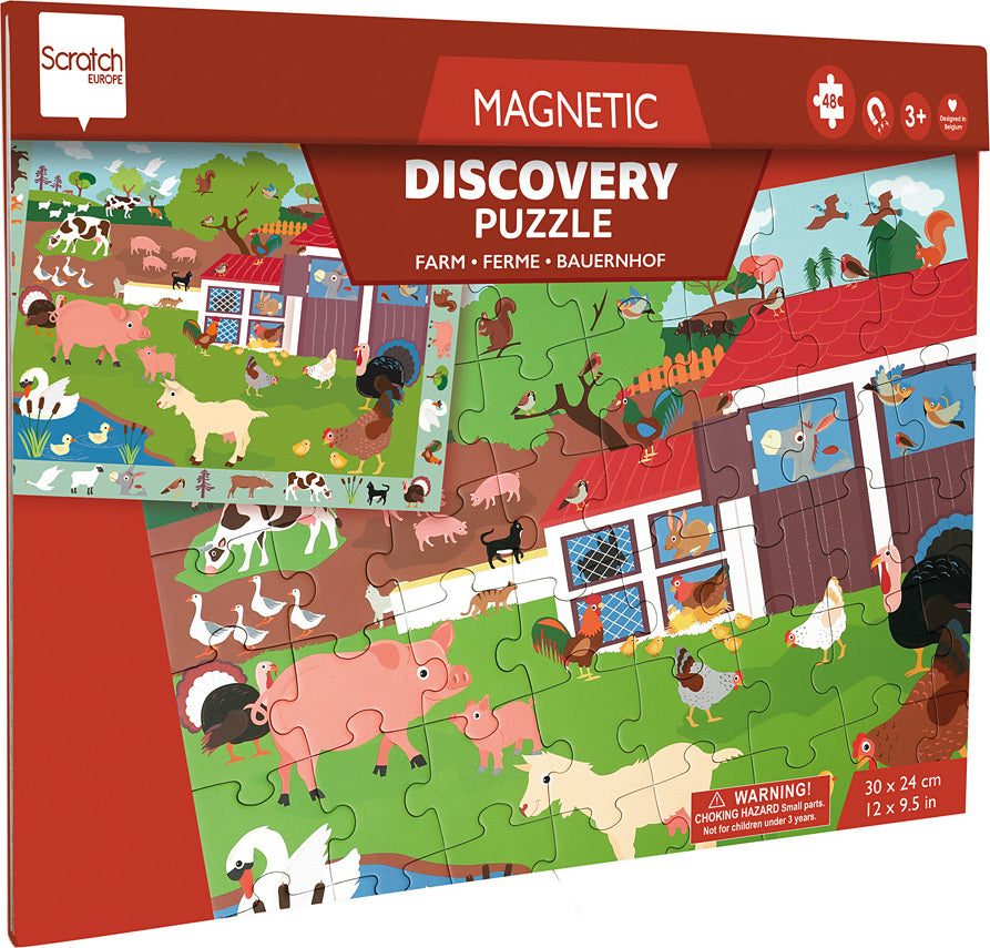 2 In 1 Magnetic Puzzle - Discovery Game - Farm