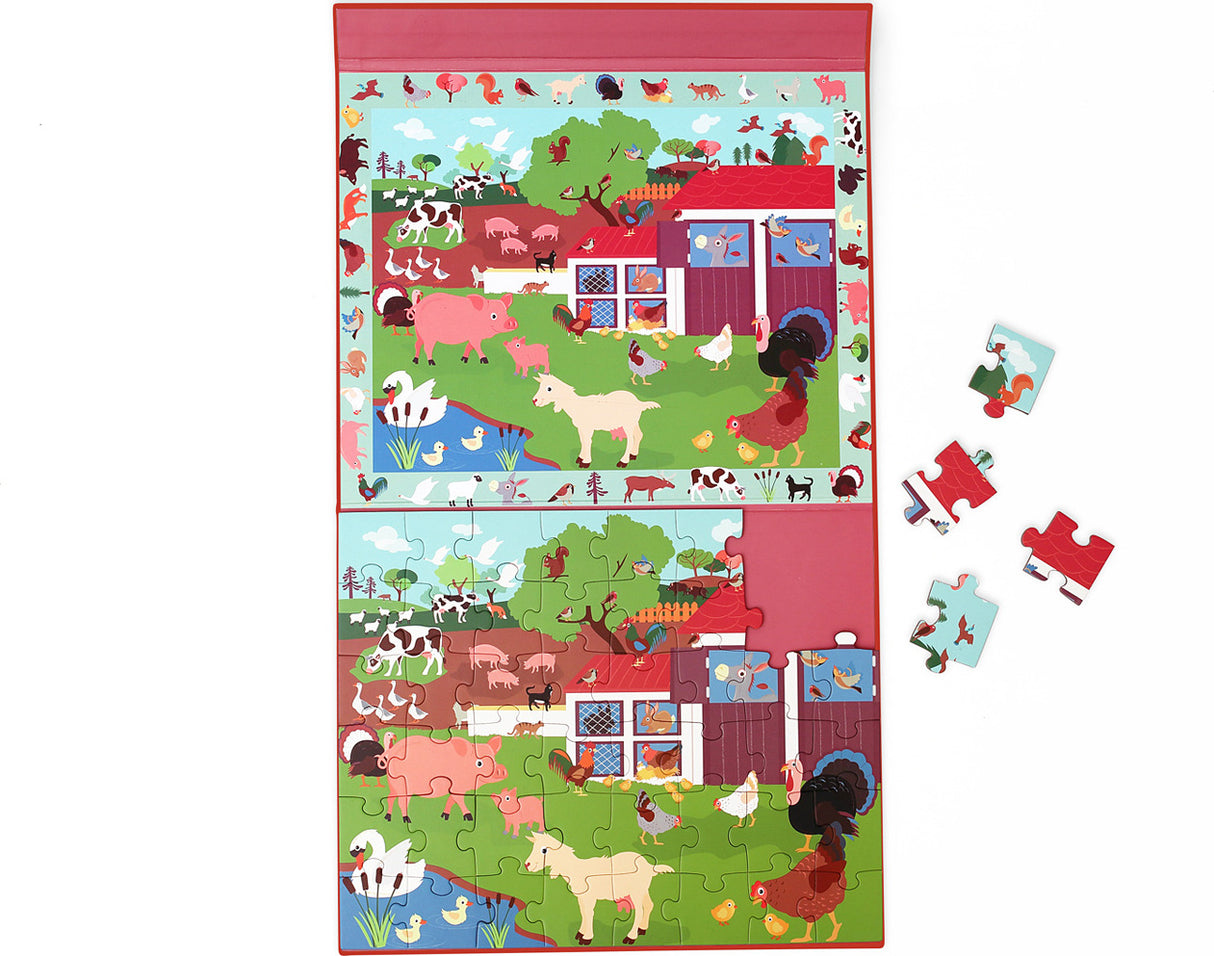 2 In 1 Magnetic Puzzle - Discovery Game - Farm