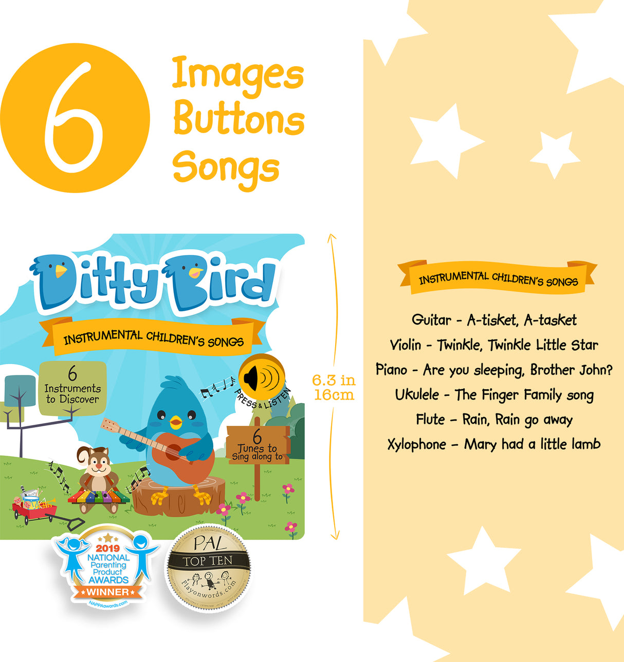 Ditty Bird Baby Sound Book: Instrumental Children'S Songs