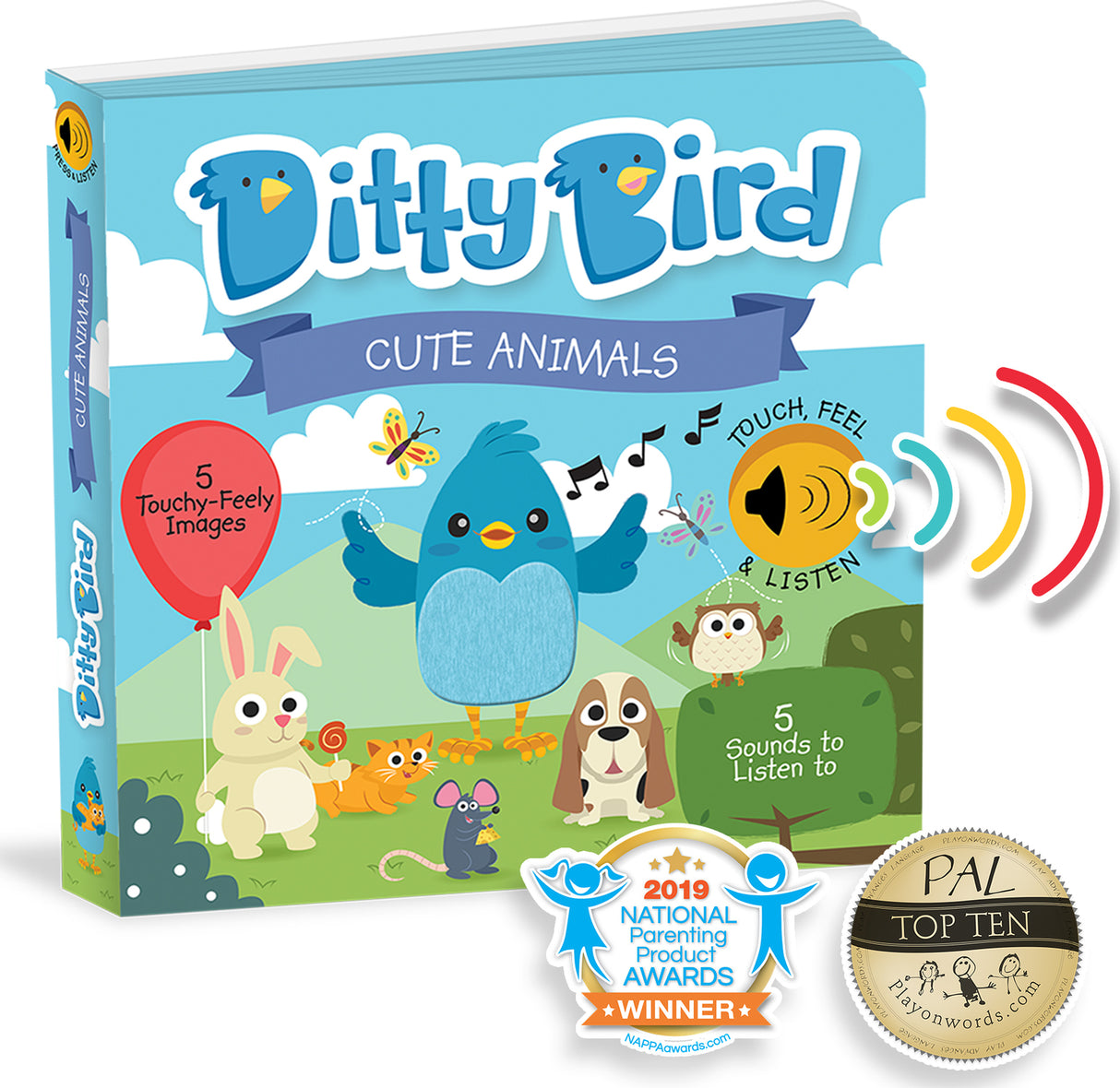 Ditty Bird Baby Sound & Texture Book: Cute Animals