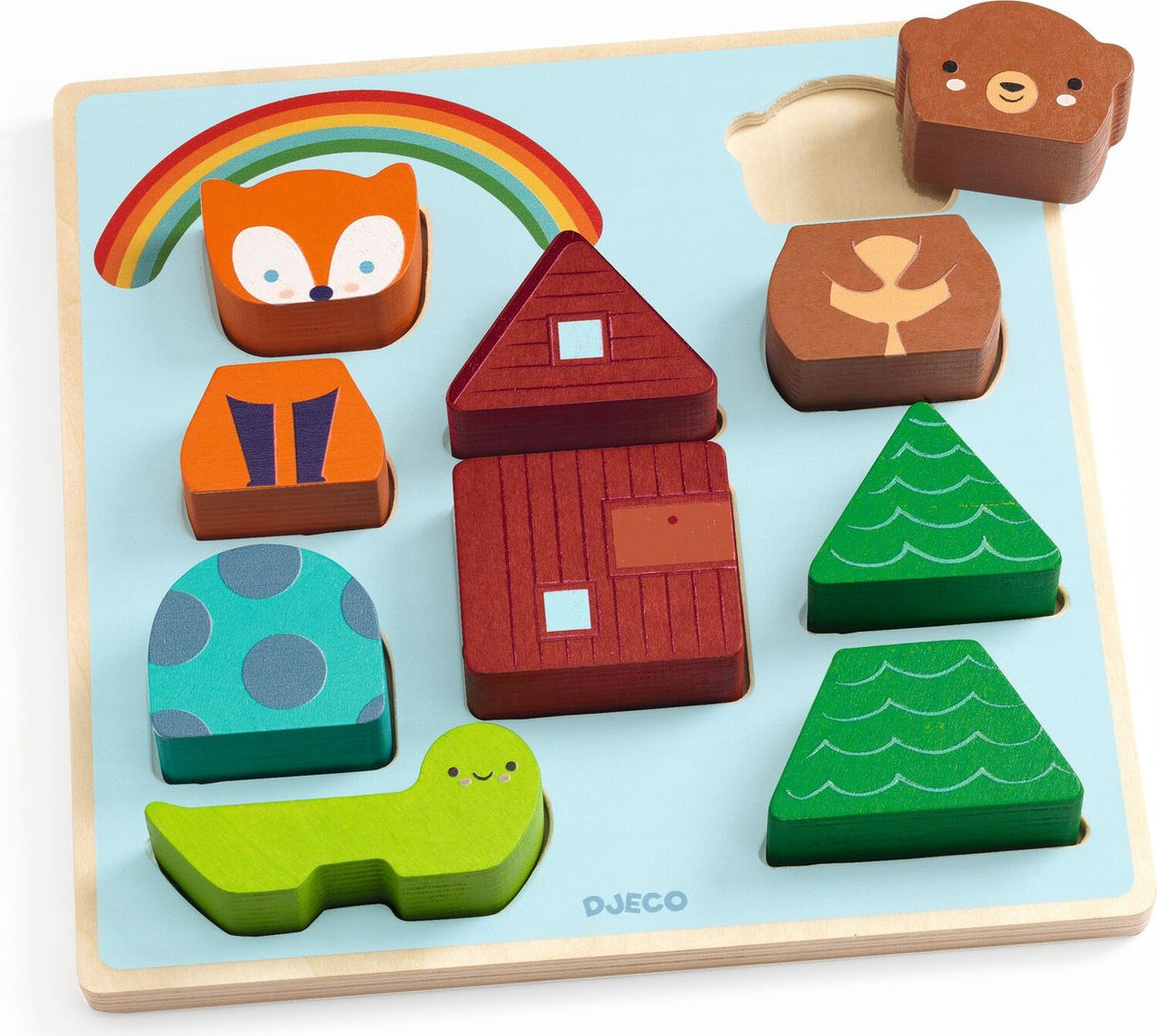Puzz and Match Rainbow Wooden Puzzle