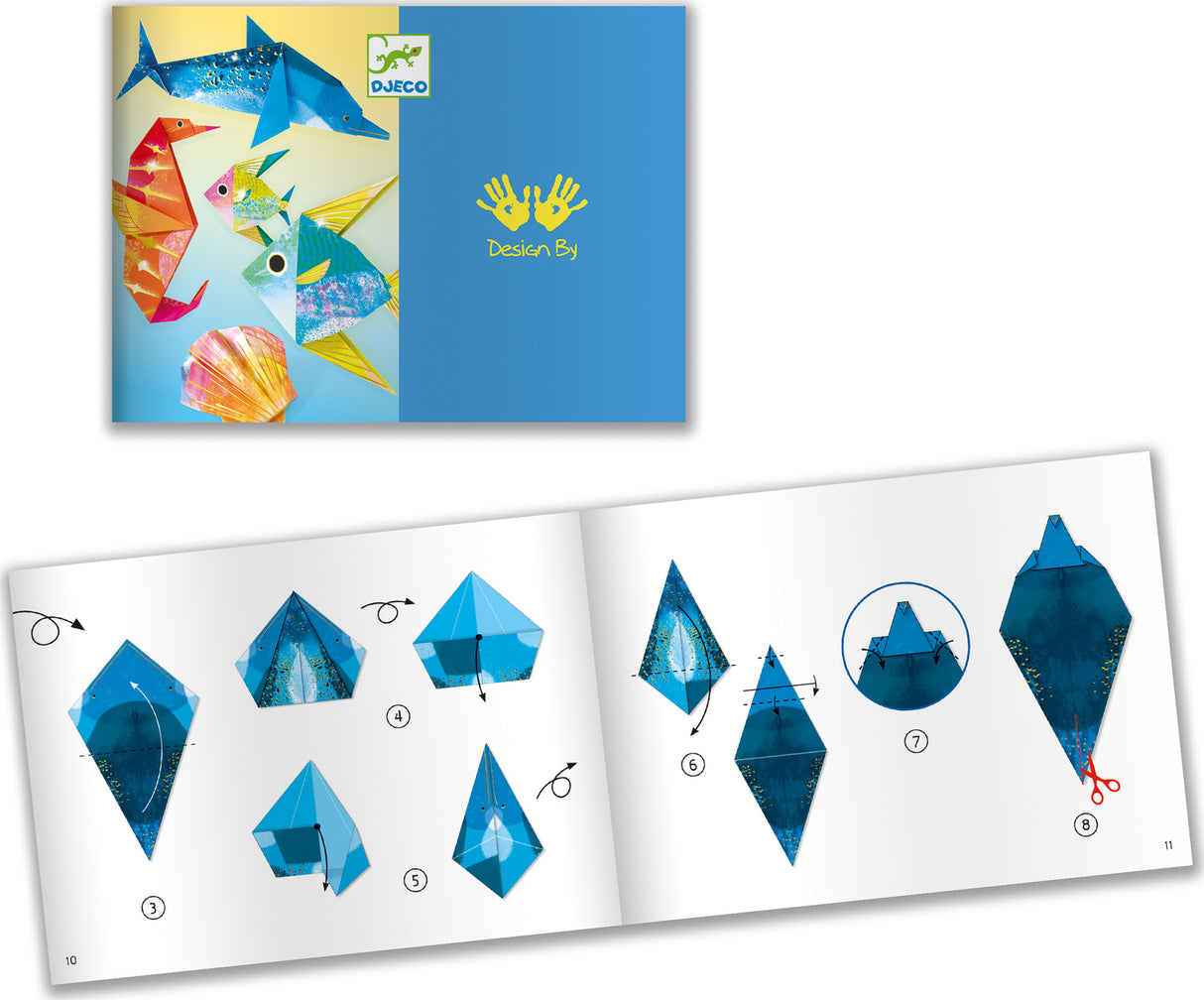 Djeco Sea Creatures Origami Paper Craft Kit