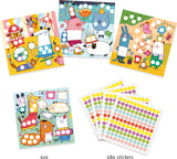 Djeco With Coloured Dots Sticker Collage Activity