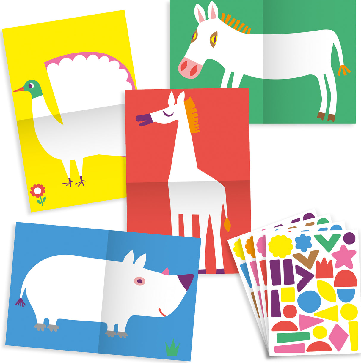 Djeco Large Animals Sticker Collage Activity