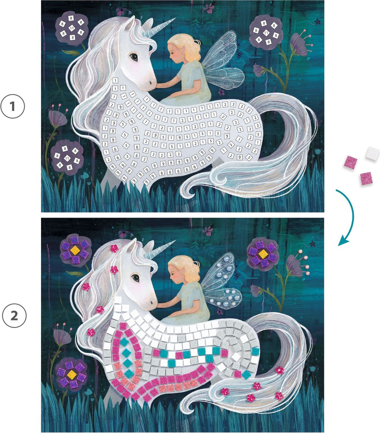 DJECO The Enchanted World Sticker & Jewel Mosaic