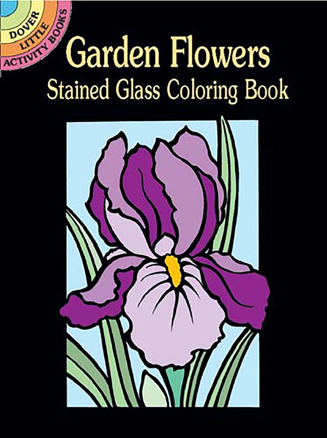 Garden Flowers Mini Stained Glass Coloring Book