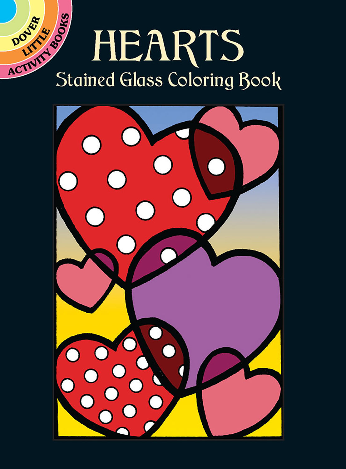 Hearts Stained Glass Coloring Book