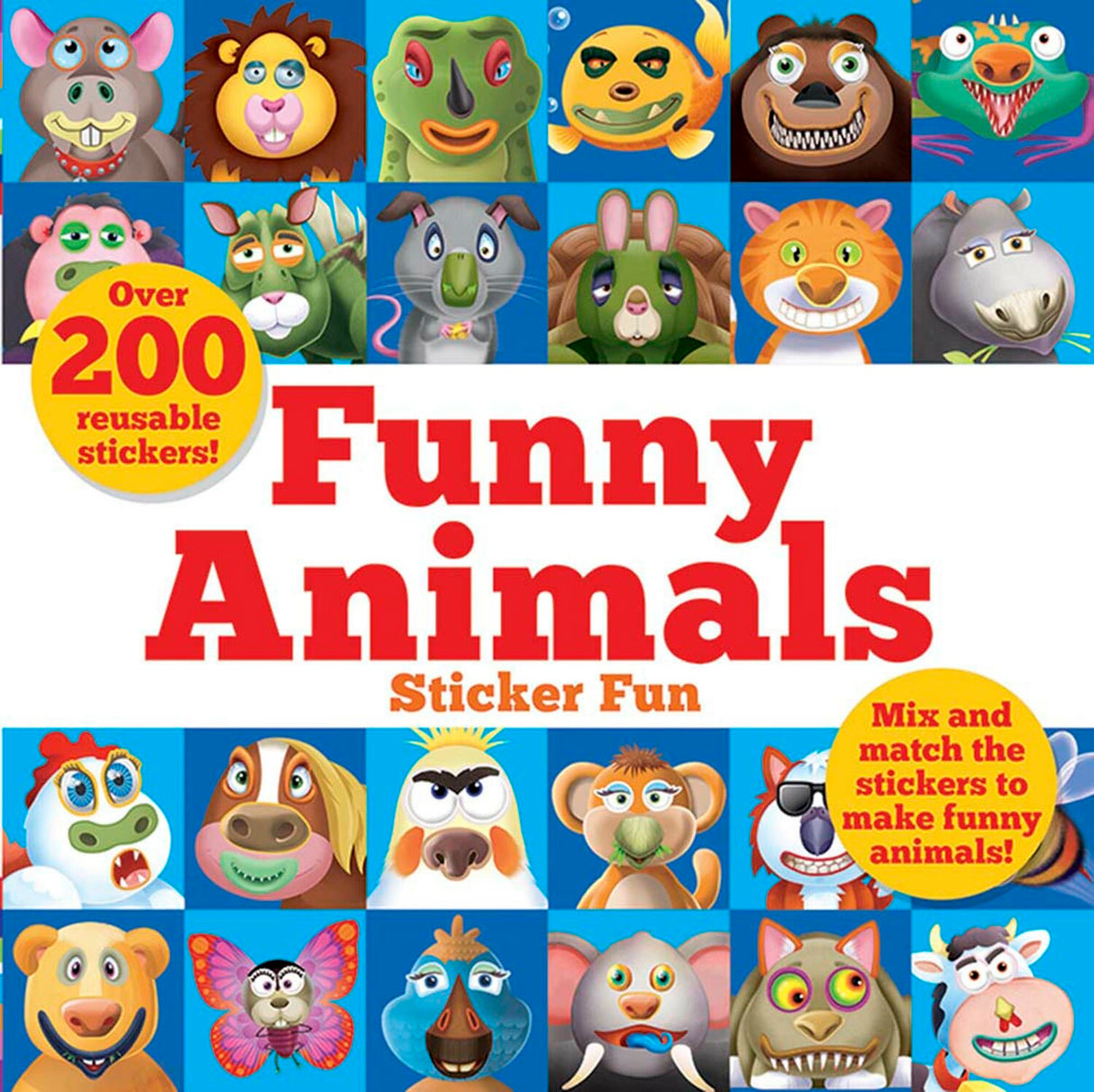 Funny Animals Sticker Fun: Mix and match the stickers to make funny animals