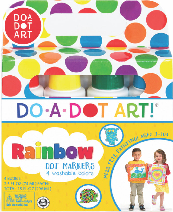 Rainbow 4 Pack Dot Markers (Washable)