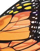 Orange Monarch Butterfly Fantasy Wings
