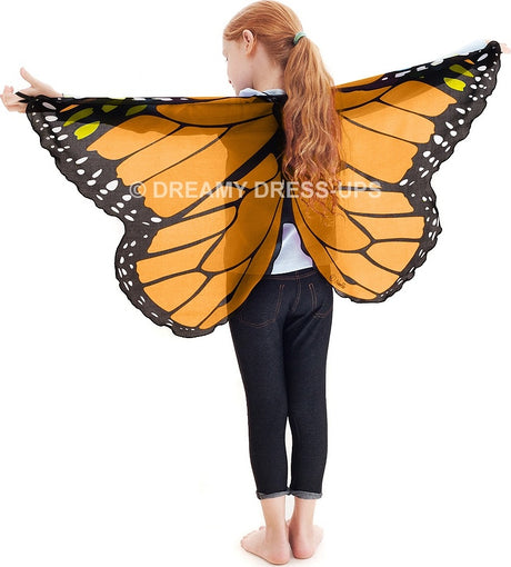 Orange Monarch Butterfly Fantasy Wings