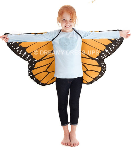 Orange Monarch Butterfly Fantasy Wings