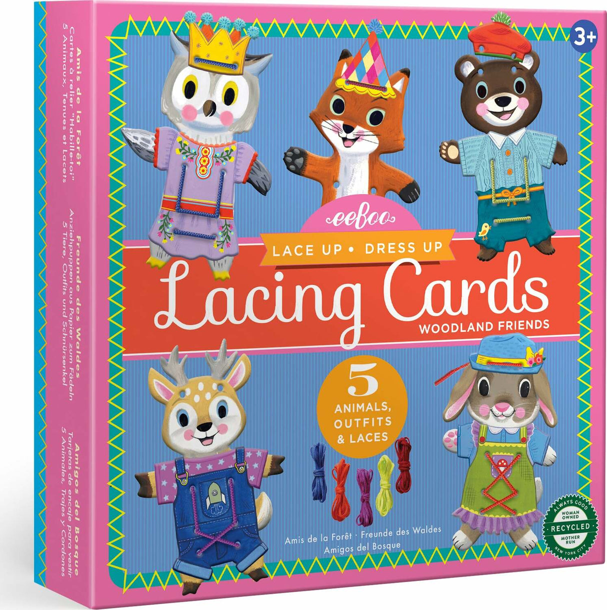 Woodland Friends Dress Up Lacing Card