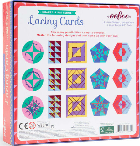 Shapes & Patterns Lacing Cards