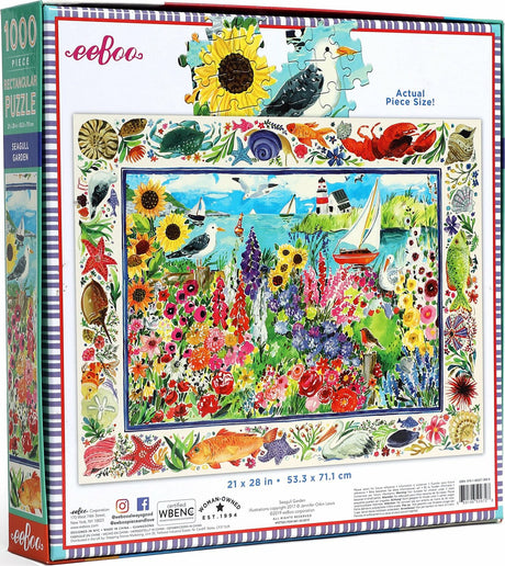 Seagull Garden 1000 Piece Rectangle Puzzle