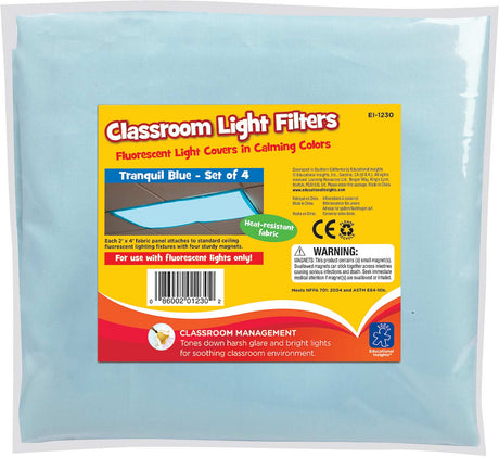 Fluorescent Light Filters Tanquil Blue Set of 4