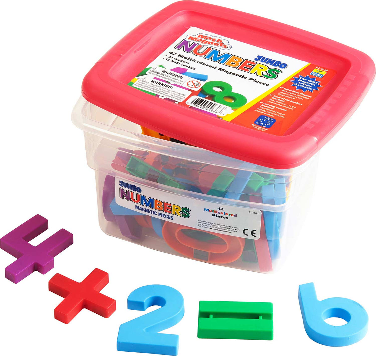 MathMagnets - Jumbo Multicolored Uppercase (42 Pieces)